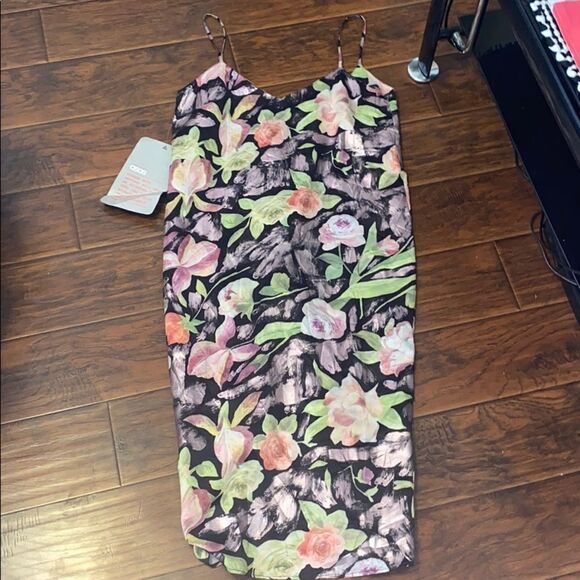 ASOS Multi Floral Print Dress Feminine Contemporary Boho Vibrant Colorful - Picture 5 of 7